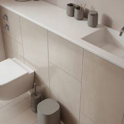Toothbrush Mug Concrete - Time