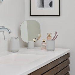 Toothbrush Mug Soft Grey - Time
