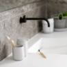 Toothbrush Mug Soft Grey - Time