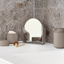 Espelho de Mesa com Aumento 5x Taupe - Ume