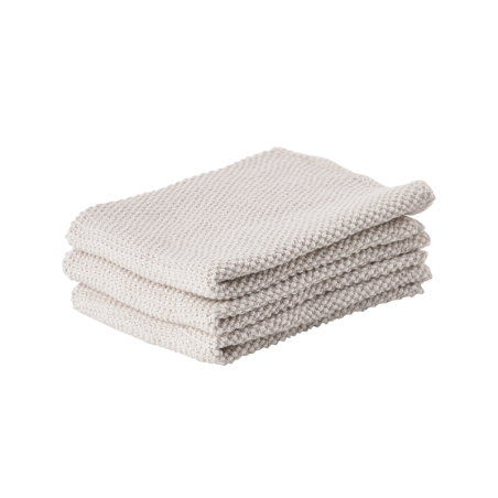 Set of 3 Dish Cloths Warm Grey - Singles