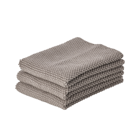 Set of 3 Dish Cloth Taupe - Singles