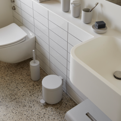 Caixote do Lixo WC Pedal 4L Cinza Claro - Ume
