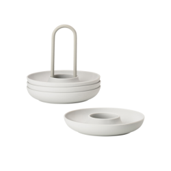 SUPORTE COM 4 COPOS PARA OVO CINZENTO