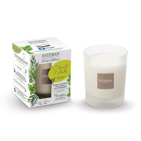 Vela Perfumada Recargable 180gr - Citronela y Menta