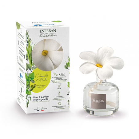 Flor Perfumada Recargable 75ml - Citronela y Menta
