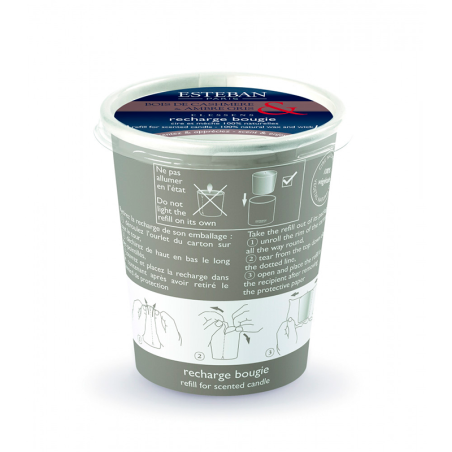 Recarga para Vela Perfumada - Madera de Cachemira y Gris Ámbar