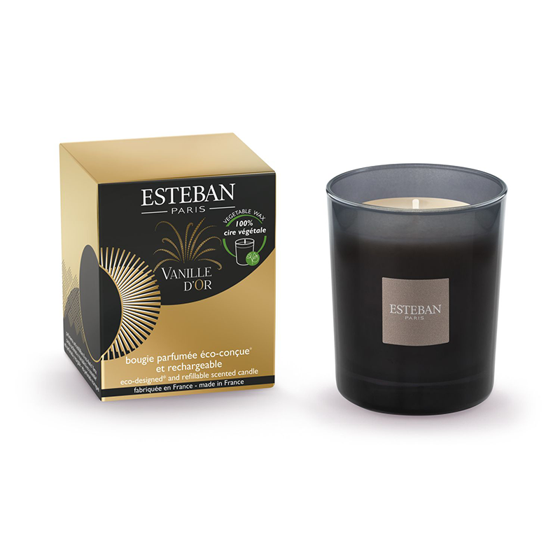 Refillable Scented Initial Candle 180gr - Vanille d'Or