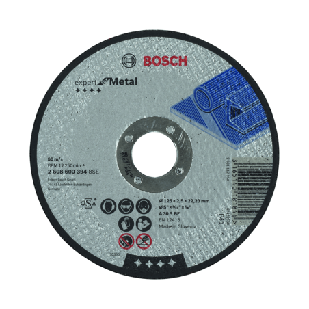Corte direito Expert Metal: 125x2,5mm