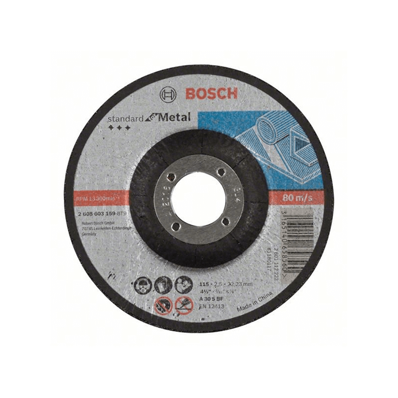 Corte côncavo Standard Metal: 115X2,5mm