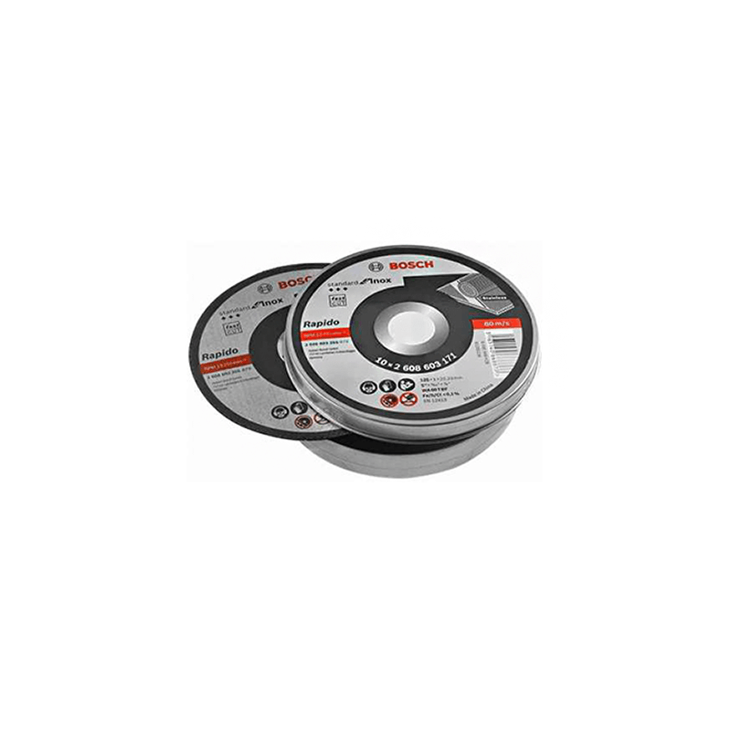 Lata 10 discos Standard Inox: 125X1mm