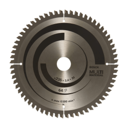 Disco de Serra Circular Multi Material 235x2.4x30/25D: 64TR-F BOSCH