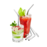 Conjunto de 4 Palhinhas em Inox 23cm - Future