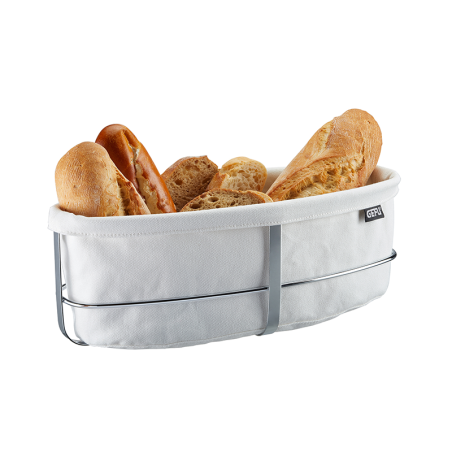 Cesta pão BRUNCH, branco oval