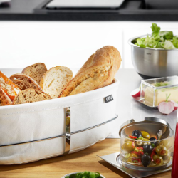 Oval Bread Basket White - Brunch