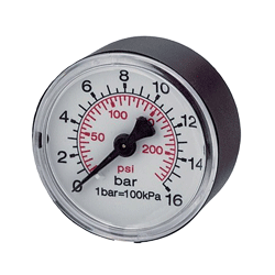 Conexão Traseira G 1/4 B UNI ISSO/7 ø 80 Escala Digital 0-12 Bar/0-170 Psi ANi