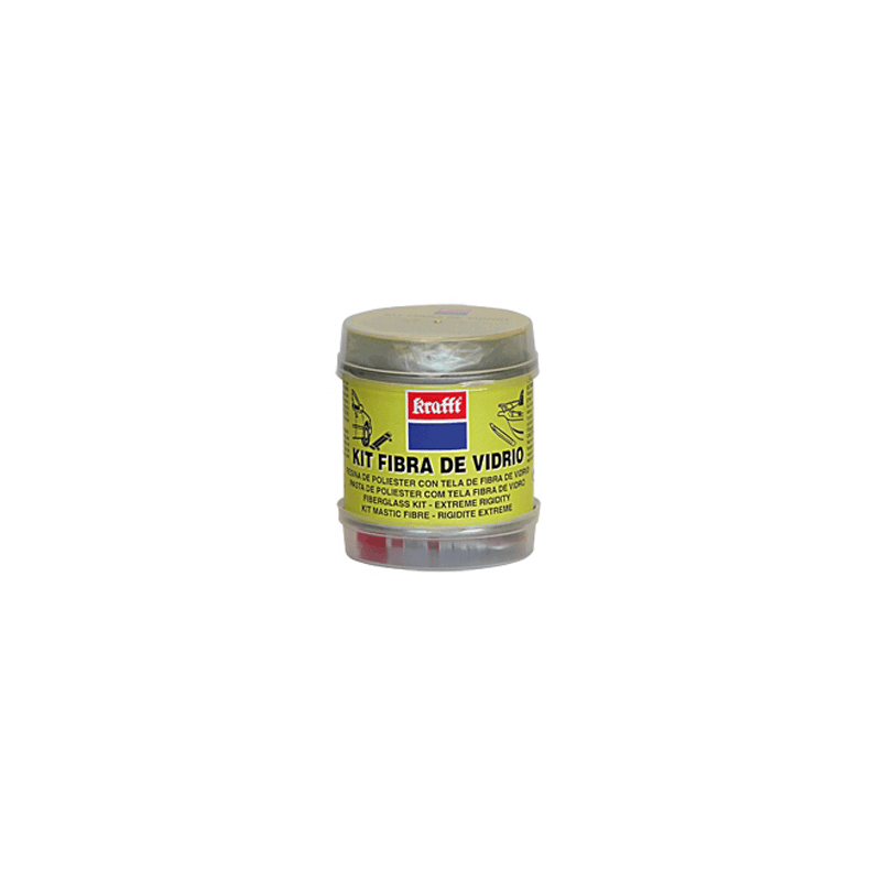 Kit de Fibra de Vidro (Massa Poliéster + Pani de Fibra de Vidro + Enduredecor) 250g KRAFFT