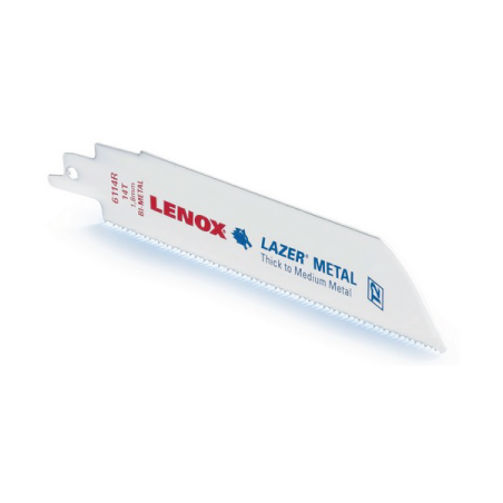 Lâminas de Serra Lazer Bi-Metal Reciprocating 14TPI 152X25X1.07 - Pack de 5 LENOX