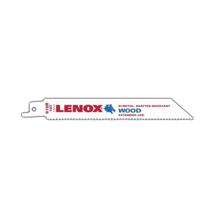 Lâminas de Serra Reciprocating Standard Bi-Metal B610R 152X19X0,9 mm 10TPI - Pack of 25 LENOX
