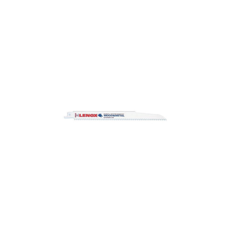 Lâmina de Serra Bi-Metal Reciprocrating de Madeira B956R 229X19X1.3 6TPI - Pack de 25 LENOX Lâmina de Serra Bi-Metal Reciprocrating de Madeira B956R 229X19X1.3 6TPI - Pack de 25 LENOX