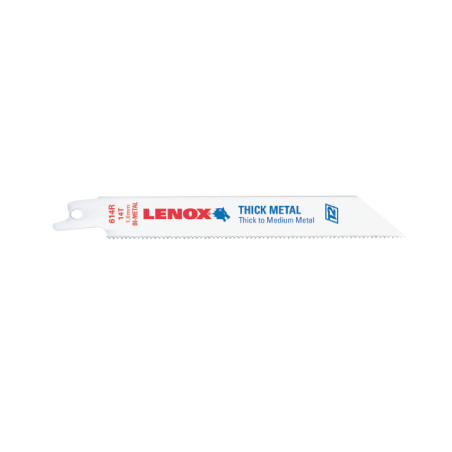 Lâminas de Serra Reciprocrating de corte de Metal 614R 152X19X0.9 14TPI - Pack de 5 LENOX