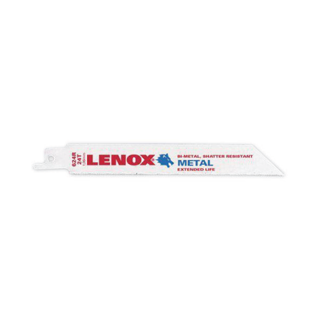 Lâminas de Serra Reciprocrating de corte de Metal 624R 152X19X0.9 24TPI - Pack de 5 LENOX