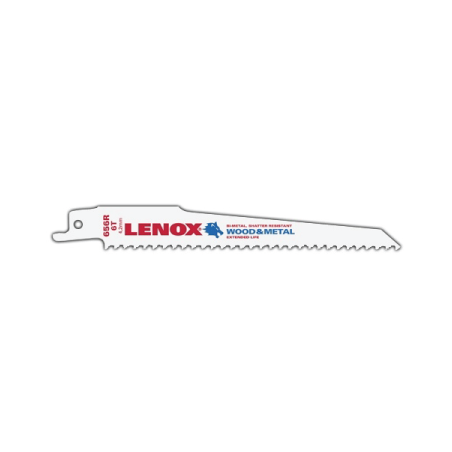 Lâmina de Serra Bi-Metal Reciprocrating de Madeira 656R 152X19X1.3 6TPI - Pack de 5 LENOX