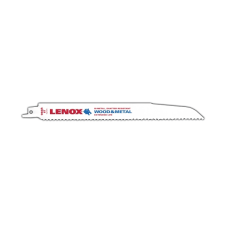 LENOX Wood Bi-Metal Reciprocating Saw Blade 956R 229X19X1.3 mm 6TPI - Pack of 5