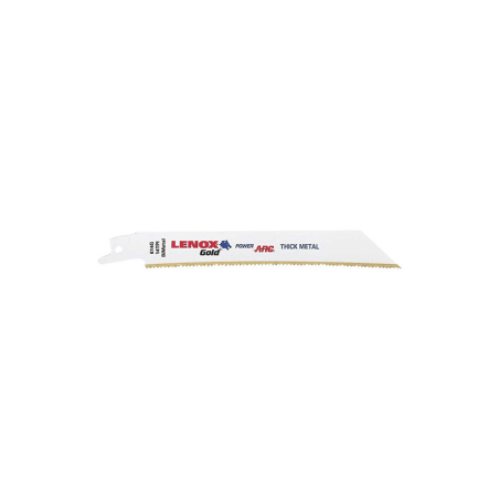 Lâminas de Serra de Gold Demolition Reciprocating 152X25X1.07 14TPI Corte Extremo de Metais - Pack de 5 LENOX