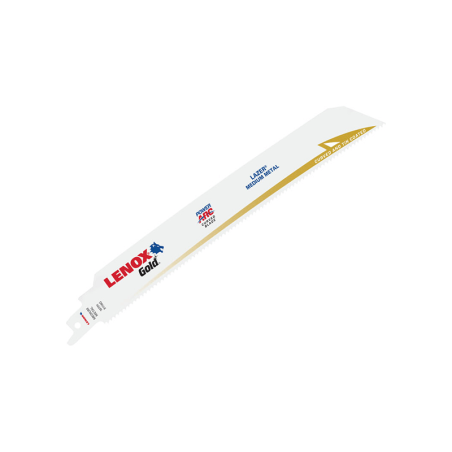 Lâminas de Serra de Gold Demolition Reciprocating 229X25X1.07 18TPI Corte Extremo de Metais - Pack de 5 LENOX