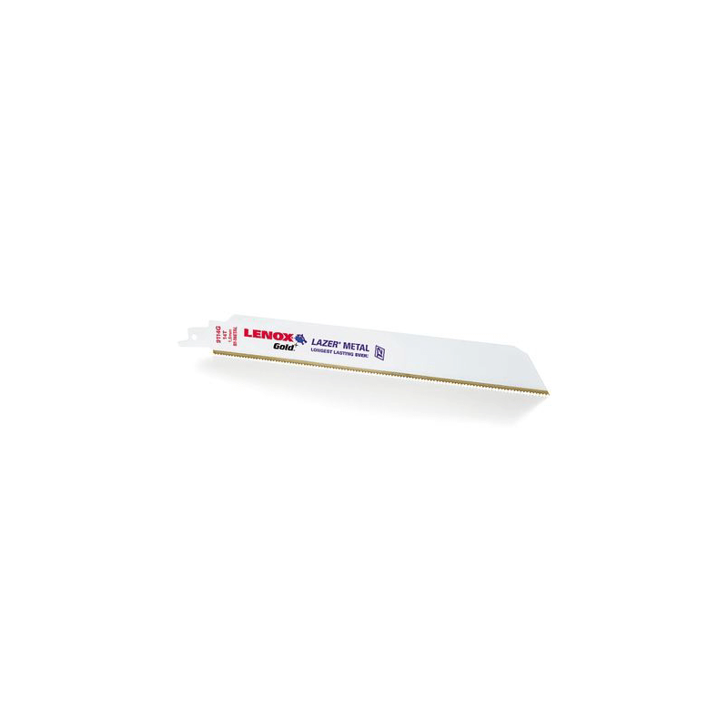 Hojas de Sierra Recíprocas Doradas 305X25X1.07 14TPI Corte Extremo de Metales - Paquete de 5 LENOX Hojas de Sierra Recíprocas Doradas 305X25X1.07 14TPI Corte Extremo de Metales - Paquete de 5 LENOX