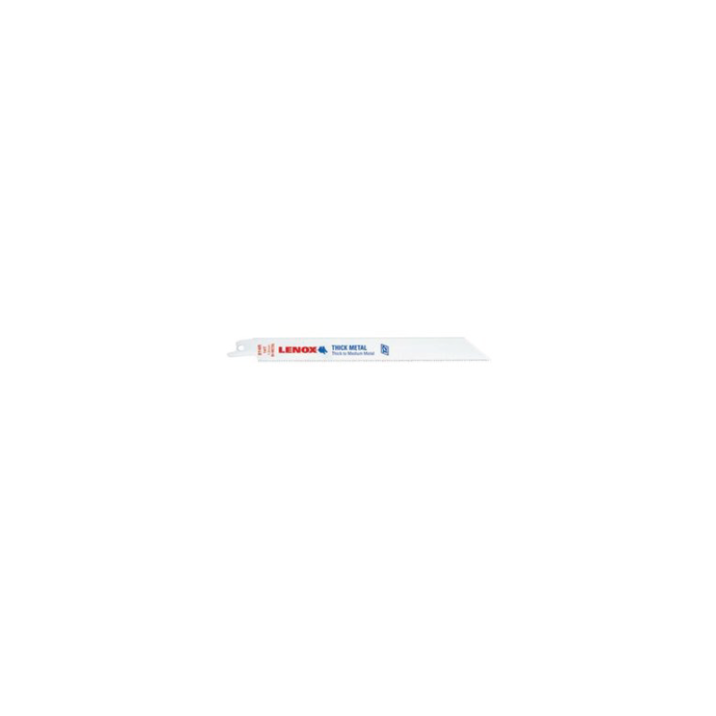 Lâminas de Serra Reciprocating Bimetálicas para Corte de Metal Grosso 203X19X0,9 mm 14TPI - Pack of 5 LENOX Lâminas de Serra Reciprocating Bimetálicas para Corte de Metal Grosso 203X19X0,9 mm 14TPI - Pack of 5 LENOX