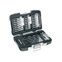 KIT DE 25 PEÇAS HSS P/ FURAR+APARF.METAL
