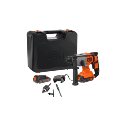 Martelo SDS-Plus 18V com 2 Baterias 2,5Ah e Mala BLACK+DECKER