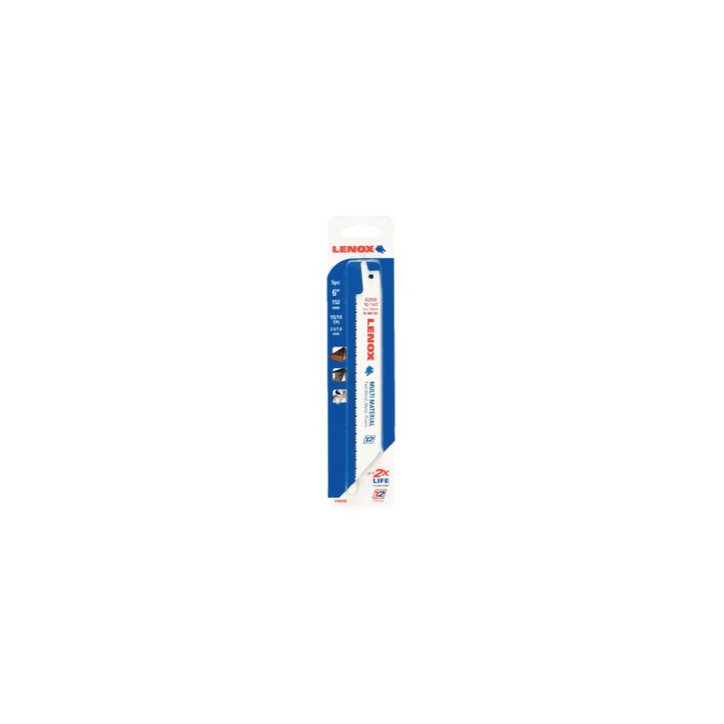 Lâminas de Serra Reciprocating Multi-Material 635R 150 mm 10/14Z - Pack de 5 LENOX
