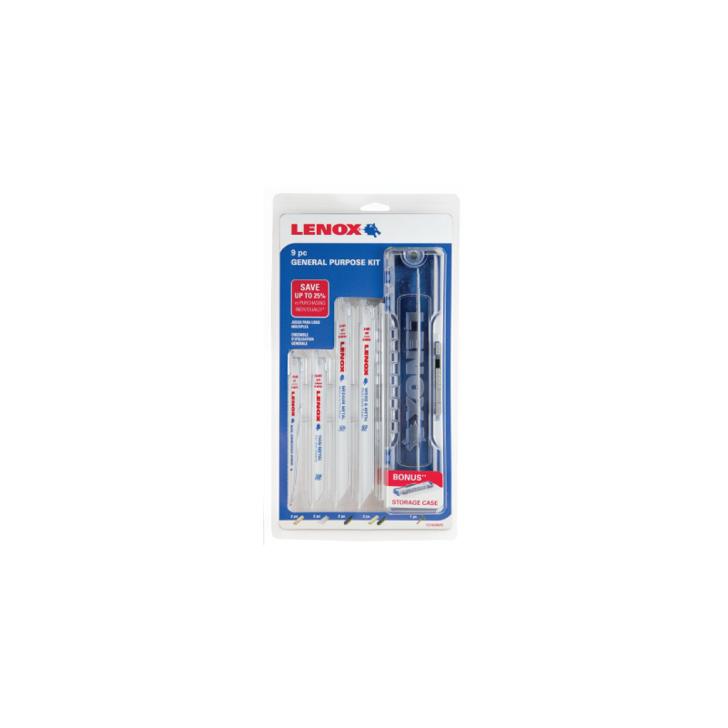LENOX General Purpose Reciprocating Saw Blade Kit - 9 Pieces