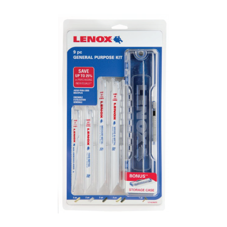 LENOX General Purpose Reciprocating Saw Blade Kit - 9 Pieces