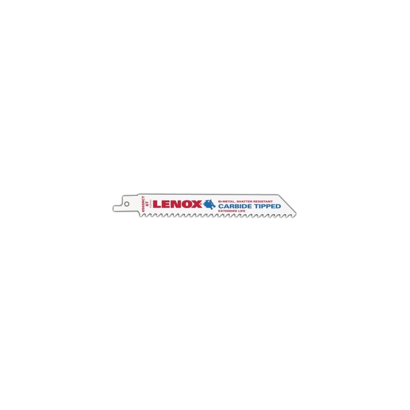 Lâminas de Serra Reciprocating com Ponta de Carbide 152X19X1.3 mm 6TPI Corte reto - Pack de 1 LENOX Lâminas de Serra Reciprocating com Ponta de Carbide 152X19X1.3 mm 6TPI Corte reto - Pack de 1 LENOX