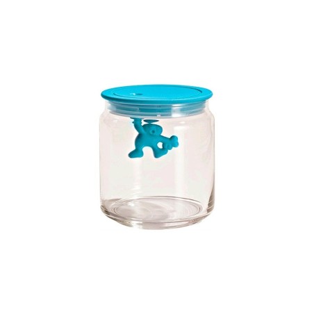 Frasco com Tampa Hermética Azul 700ml - Gianni a little man holding on tight