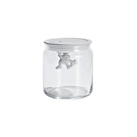 Frasco com Tampa Hermética Branco 700ml - Gianni a little man holding on tight