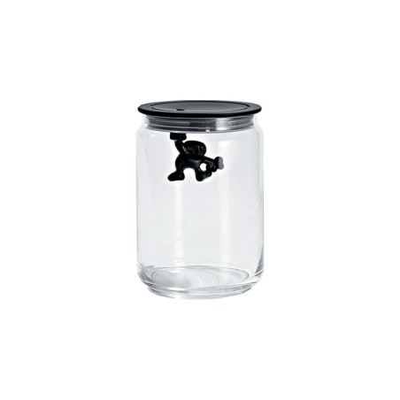 Frasco com Tampa Hermética Preto 900ml - Gianni a little man holding on tight