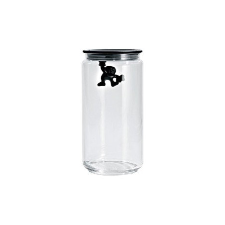 Frasco com Tampa Hermética Preto 1,4lt - Gianni a little man holding on tight