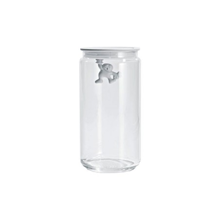 Frasco com Tampa Hermética Branco 1,4lt - Gianni a little man holding on tight