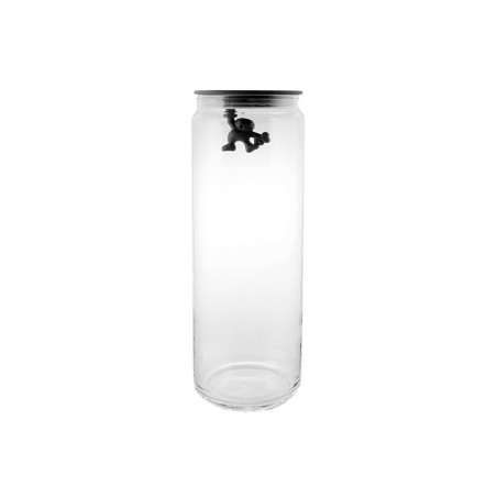Kitchen Box with Hermetic Lid Black 2lt - Gianni a little man holding on tight