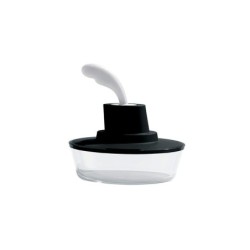 Container with Small Spatula Black - Ship Shape