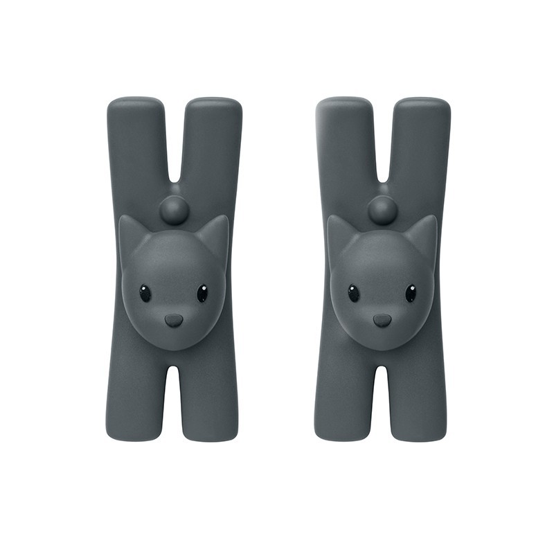 Set of 2 Magnetic Clips Black - Lampo