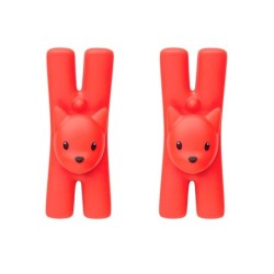 Set of 2 Magnetic Clips Red - Lampo