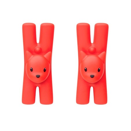 Set of 2 Magnetic Clips Red - Lampo