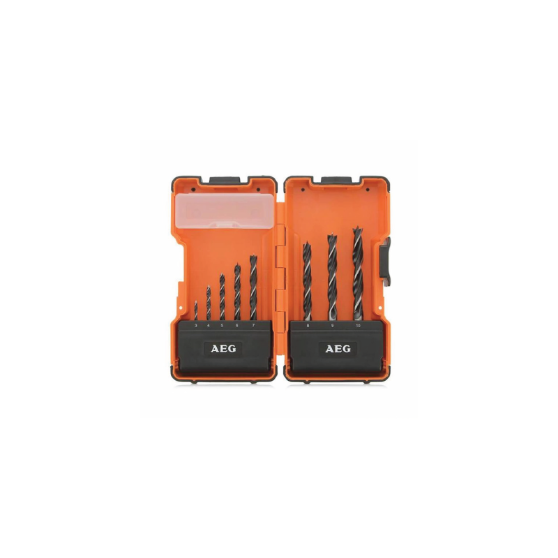 AEG 8 Single Power Set Lip & Spur Wood Drills Bits