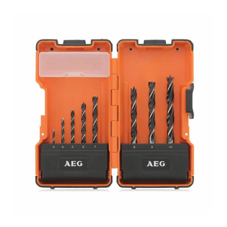 AEG 8 Single Power Set Lip & Spur Wood Drills Bits